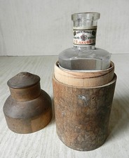Ancien Flacon d' Eau de Cologne Étoile d'Argent E.Sauzé 1920 dans Étui en Bois
