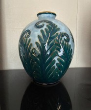 antiquité vase limoges camille tharaud AM porcelaine céramique floral fougère