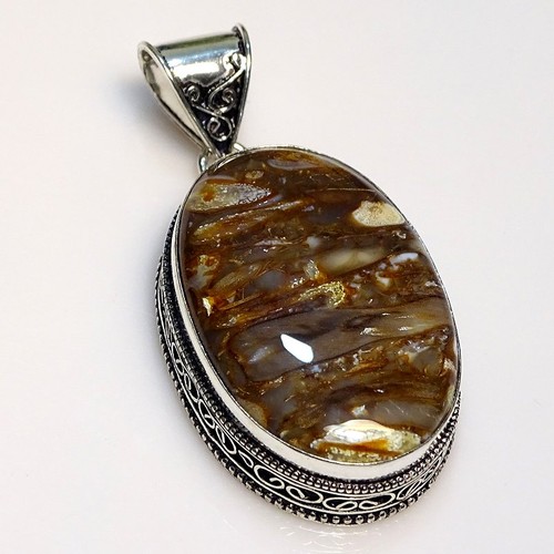 Pendentif vintage argent - en,