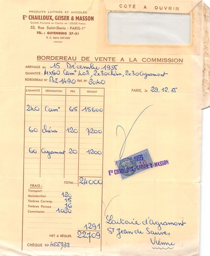 1955 laitiers avicoles ets - et,