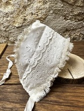 Bonnet Ancien De Bébé Petite Taille De Poupée Ancienne 
