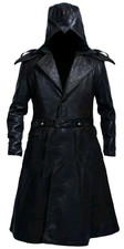 Veste cape manteau en cuir de