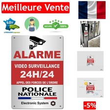Panneau Sécurité 24h - PVC Résistant, Alarme Dissuasion pour Maison & Commerce