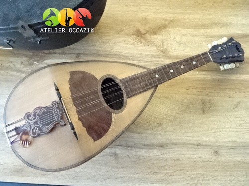 Mandoline napolitaine ancienne - mandoline,