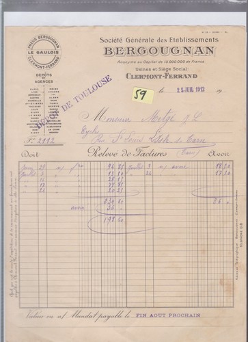 Une facture courrier - ,