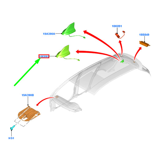 Antenne gps ford focus mk4 - antenne,