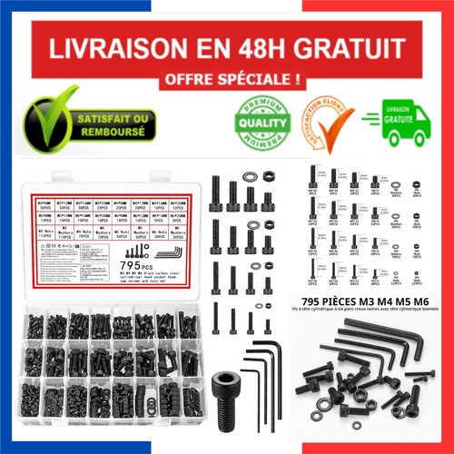795 pcs vis écrous m4 - pcs,