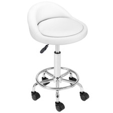 Tabouret à roulettes Blanc