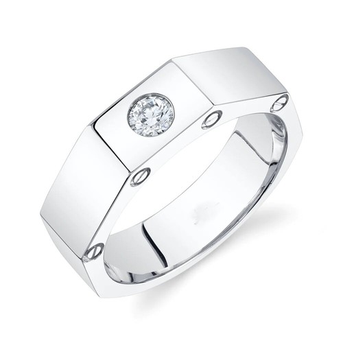 Hommes 14k blanc diamant - or,