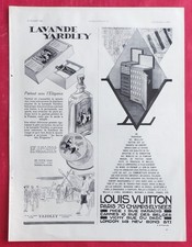 Publicité presse Trousseau de Malles Louis VUITTON & Parfum Lavande YARDLEY 1931