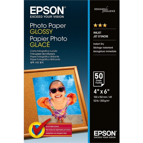 Papier photo epson glacé 200g - glacé,