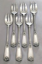 H. CHENAILLIER Fourchettes à Huîtres Argent Massif Minerve Milieu 19ème Siècle 