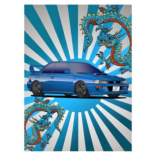 Affiche pop art - art, voiture