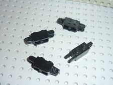 4 x LEGO Black Hinge Brick 1x2 ref 30386 / set 7751 7669 7252 7143 10179 7283...
