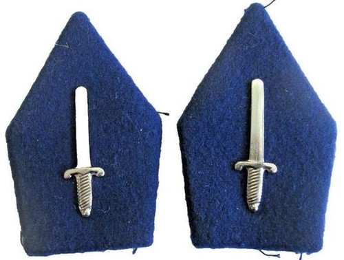 Ecussons col drap - , bleu