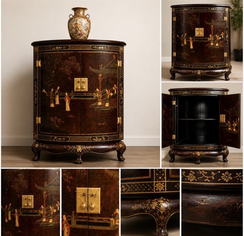 Chinese lacquer cabinet hand - cabinet,