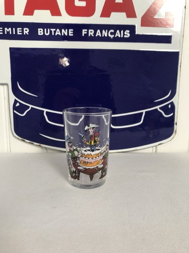 Verre moutarde lucky luke - verre,