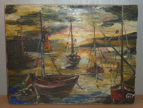 Tableau huile sur toile - tableau,