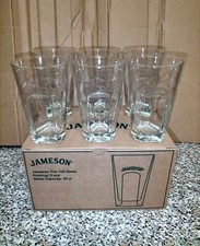 Set Complet 6 Robuste Verres De Verre Glass Publicitaires Jameson 35 CL Neuf