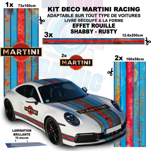 Mans martini racing stripe - le,