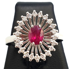 Bague Fleur Or Blanc Massif