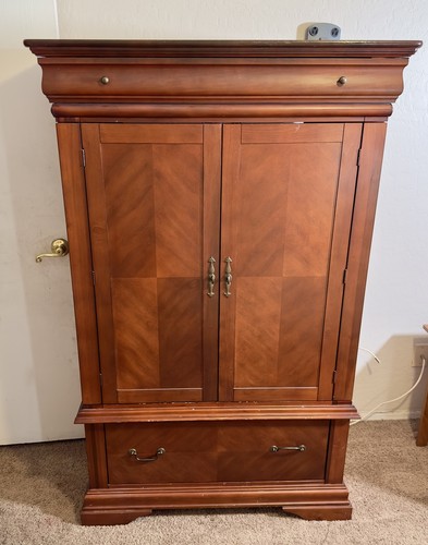 Cherry wood armoire with - wood,