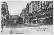CPA ESPAGNE SANTANDER CALLE DE LA RIVERA Y PUENTE DE VERGAS TRAMWAY