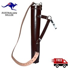 Sac à sangle réglable en cuir de vache véritable traditionnel tir à l'arc flè...