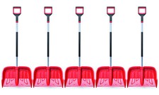 5 x déneigeurs raquettes à neige tube en aluminium 50 cm rouge épaisseur pelles