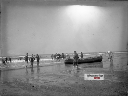 Baigneurs barque sur une - baigneurs,