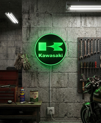 Enseigne kawasaki racing - kawasaki,