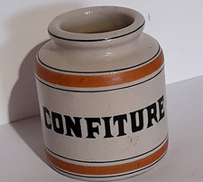 ancien pot en grès grespots Digoin de confiture