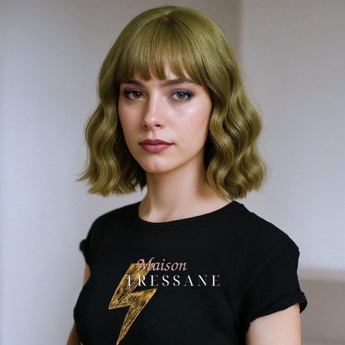 Perruque femme vert bob - vert, carré
