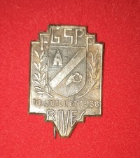 Ancienne médaille/épinglette FGSPF 1938