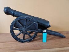 Canon de fête en fonte laqué noire miniature 48cm militaria réduction