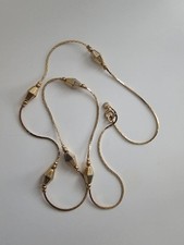 Collier Sautoir En Plaquer Or Vintage 54cm Poinçon