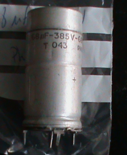 Condensateur 68µf 385v - condensateur, 68µf/385v