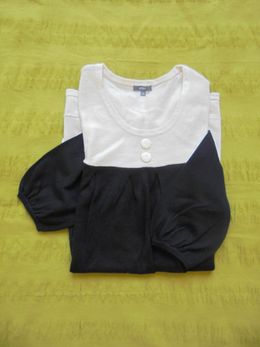 Pull tunique noir blanc - noir,