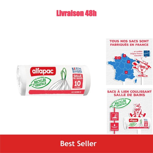 Alfapac sacs poubelle 10l - 20,