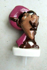 Porte bougie gâteau anniversaire Fève médium céramique 7,2 cm Taz 9 ans