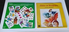 Lot de 2 disques vinyle "Contes de Bourgogne" / 6 contes classiques