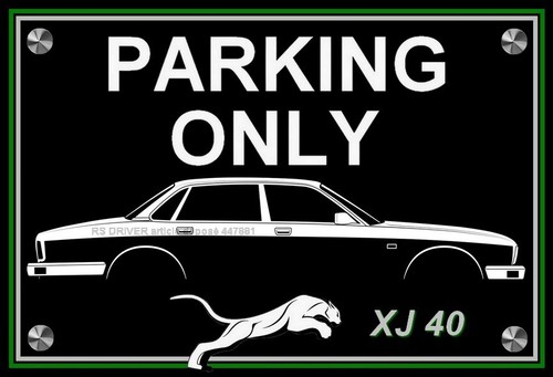 Plaque parking only jaguar - plaque, "