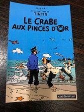 CARTE POSTALE 15X10 TINTIN HOMMAGE A HERGE PARODIQUE LE CRABE AUX PINCES D'OR