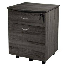 Commode de bureau à domicile en bois MDF avec 2 tiroirs et 5 roulettes wengé