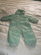 ANCIENNE GRENOUILLERE BARBOTEUSE COMBINAISON SKI BEBE 1 AN 74 CM VERTE VINTAGE