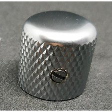 1 Bouton Dome Telecaster Metal Satin Chrome Gros Grains pour Pots 6,35 mm (1/4)