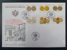 Enveloppe FDC grand format 1er jour Monaco 2008 Timbres Série numinastique neuf