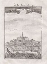 Ulriksdal Palais Solna Stockholm Slot Sverige Suède Gravure Maillet 1719