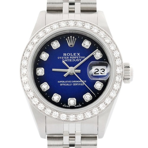 Rolex datejust bleu vignette - rolex,