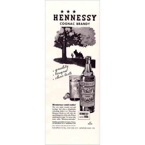 1937 hennessy cognac original - 1937,